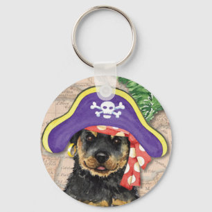 Rottweiler Pirate Keychain