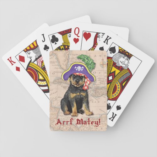 Rottweiler Pirate Poker Cards