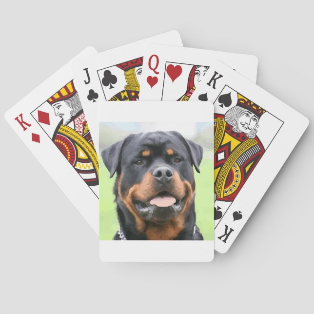 rottweiler poker cards (Back)