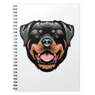 Rottweiler Portrait Drawing Notebook