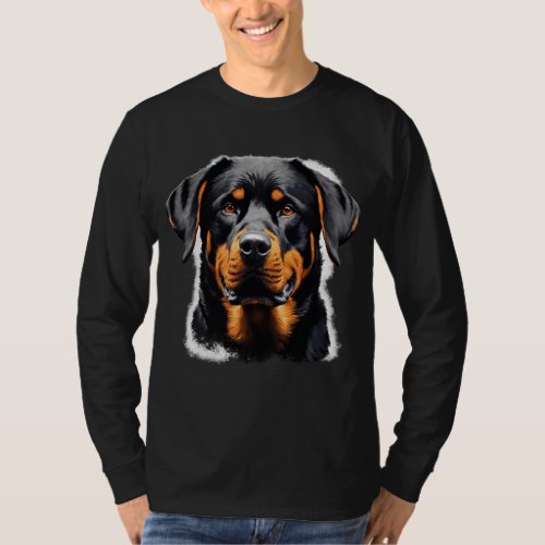 Rottweiler Portrait T_shirt