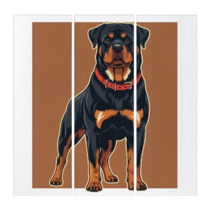 Rottweiler Powerful Triptych