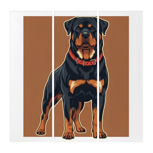 Rottweiler Powerful Triptych (Front)