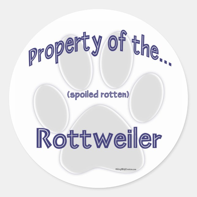 Rottweiler Property Sticker (Front)