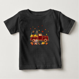 Rottweiler Pumpkin Truck Fall Leaf Thanksgiving Baby T-Shirt