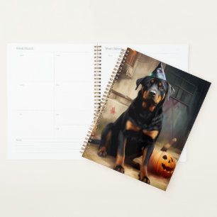 Rottweiler Pumpkins Halloween Scary Planner