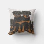 Rottweiler Puppies Throw Pillow at Zazzle