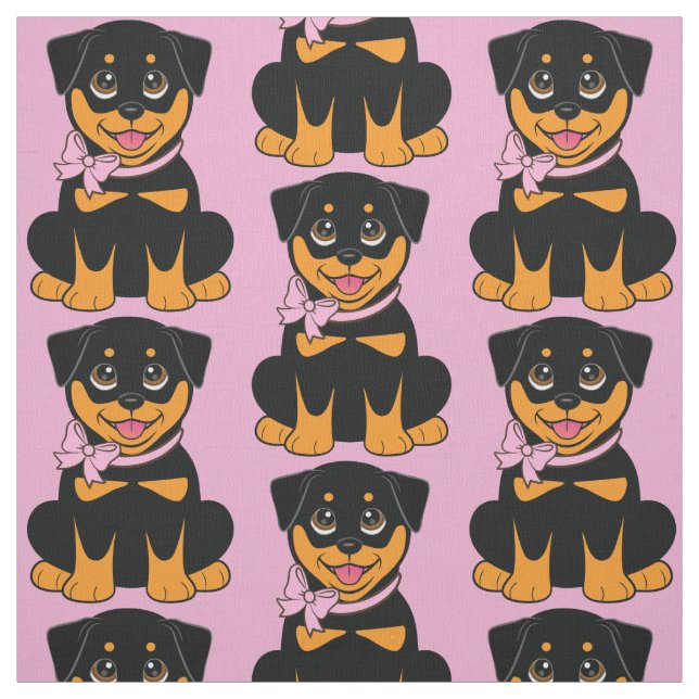 Rottweiler Pupppy Fabric (Swatch)