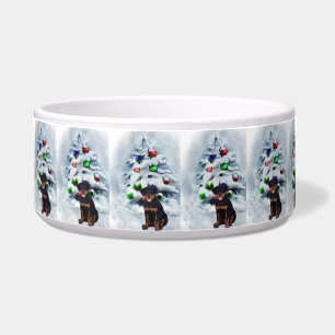Rottweiler Puppy Christmas Bowl