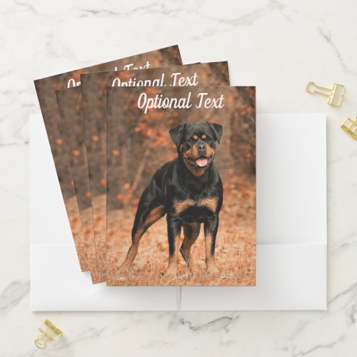Rottweiler Puppy Dog Pocket Folder