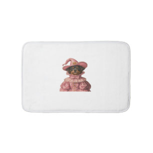 Rottweiler Puppy Dressed as a Pink Witch – Cute Ha Bath Mat