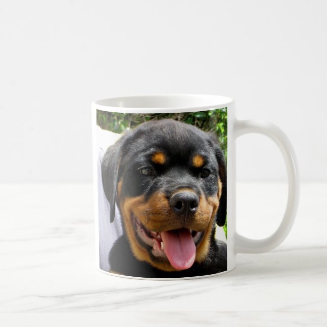 Rottweiler puppy face Dog Cute Coffee Mug (Right)