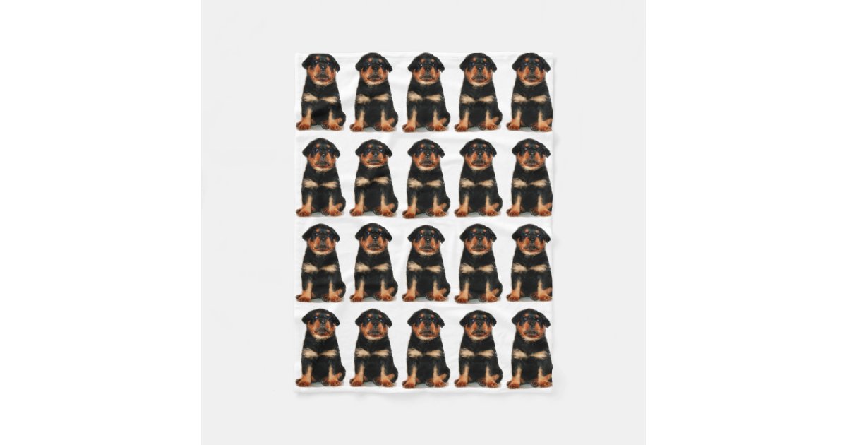 Rottweiler puppy Fleece blanket Zazzle