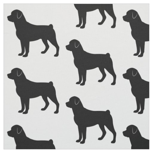 Rottweiler Puppy in Silhouette Fabric