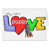 Rottweiler Puppy Love Card (Front Horizontal)