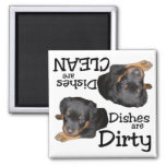 Rottweiler Puppy Lovers Dishwasher Magnet at Zazzle