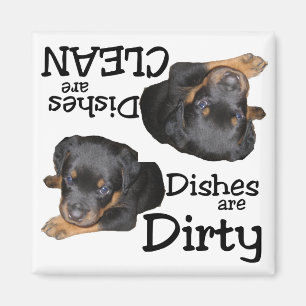 Rottweiler Puppy Lovers Dishwasher Magnet