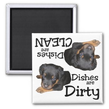 Rottweiler Puppy Lovers Dishwasher Magnet by malibuitalian at Zazzle