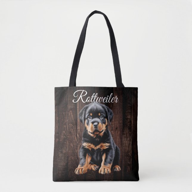 Rottweiler Puppy Tote Bag (Front)