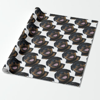 rottweiler puppy wrapping paper