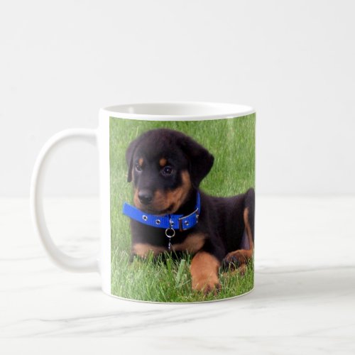 rottweiler pups coffee mug