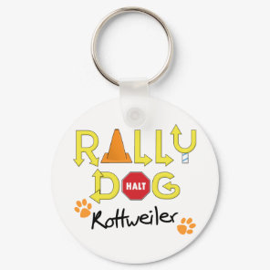 Rottweiler Rally Dog Keychain