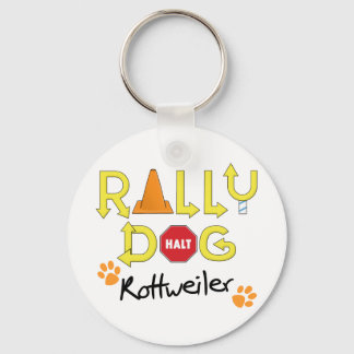 Rottweiler Rally Dog Keychain