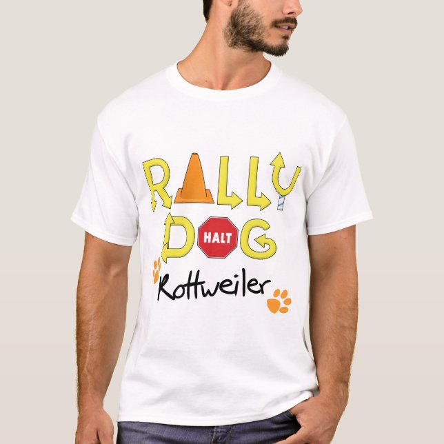 Rottweiler Rally Dog T-Shirt (Front)