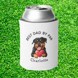 Rottweiler Red Heart Gift Can Cooler