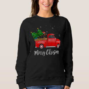 Rottweiler Red Truck Christmas Tree Xmas Dog Sweatshirt