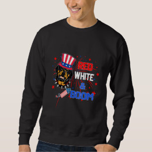 Rottweiler Red White Boom 4th Of July Sweatshirt