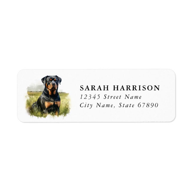 Rottweiler Return Address Labels (Front)