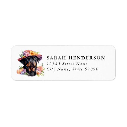 Rottweiler Return Address Labels