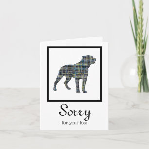 Rottweiler / Rottie Dog Pet Sympathy Card