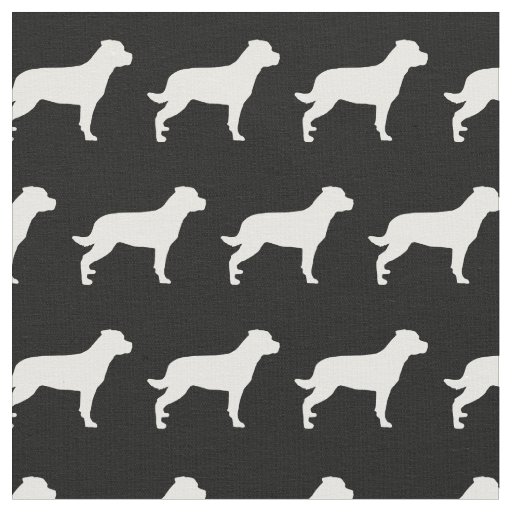 Rottweiler Rottie Dog Silhouette Pet Fabric