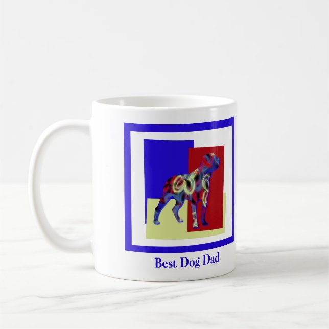 Rottweiler Rottie Dog Silhouette TRBY Fathers Day  Coffee Mug (Left)