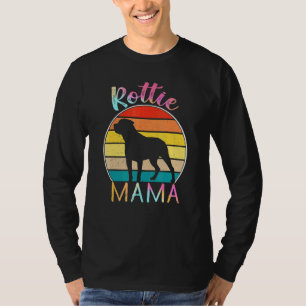 Rottweiler Rottie Mama Colorful Vintage Retro Suns T-Shirt