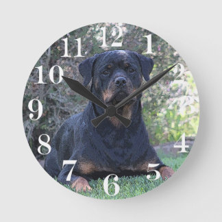 Rottweiler Round Clock