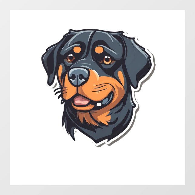 Rottweiler Royalty Pawsitively Adorable Rottie Cha Wall Decal (Front)