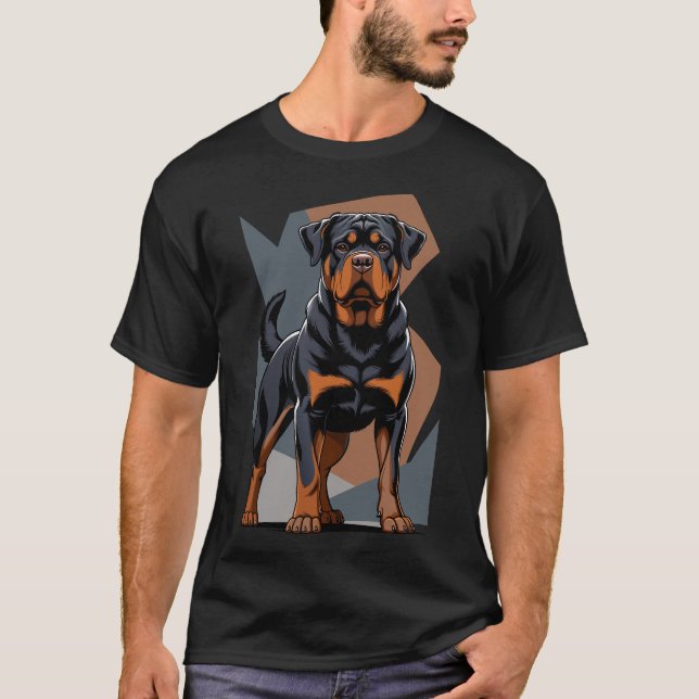 Rottweiler Royalty: Power in Every Pixel T-Shirt (Front)