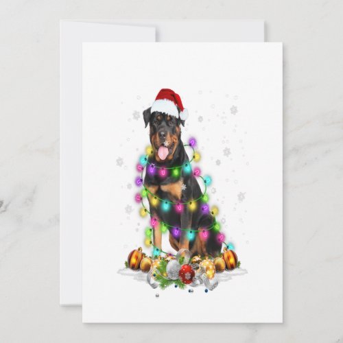 Rottweiler Santa Christa Christmas tree highlights Announcement