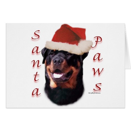 Rottweiler Santa Paws Cards (Front Horizontal)