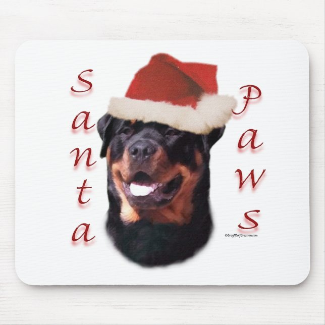 Rottweiler Santa Paws Mouse Pad (Front)