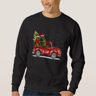 Rottweiler Santa Reindeer Red Truck Snow Christmas Sweatshirt