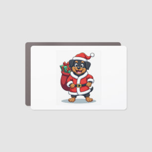 Rottweiler Santa�s Helper Car Magnet