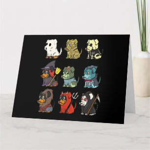 Rottweiler Scary Costumes Funny Dog Halloween Gift Card