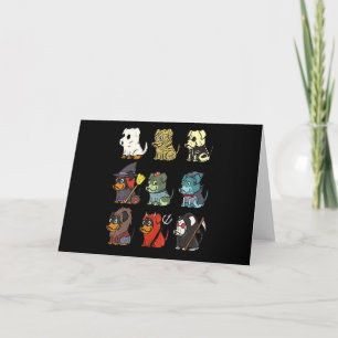 Rottweiler Scary Costumes Funny Dog Halloween Gift Holiday Card