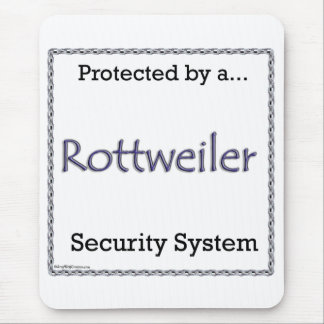 Rottweiler Security System Mouse Pad