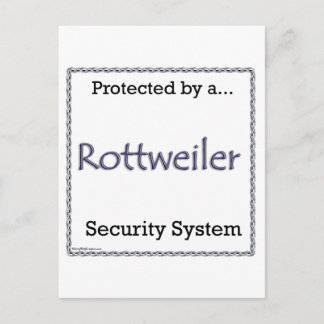 Rottweiler Security System Postcard