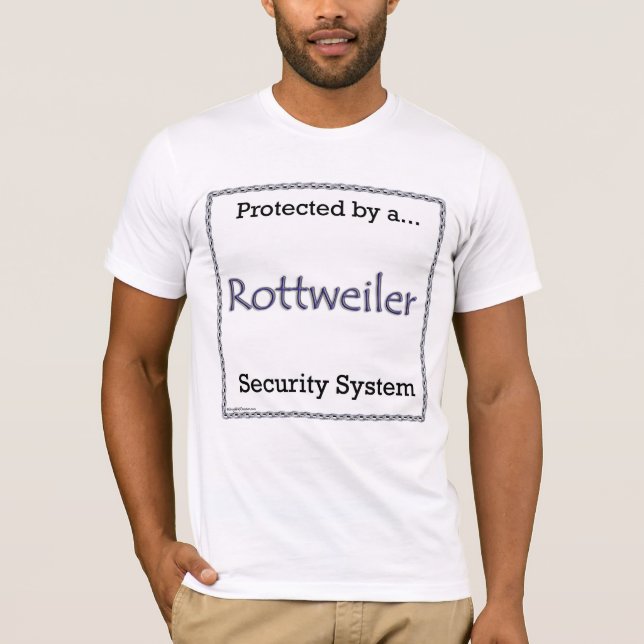 Rottweiler Security System T-Shirt (Front)